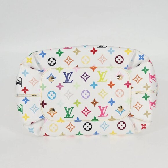 LOUIS VUITTON Monogram Multicolor Annie GM Tote Bag White M40303 LV Auth 123525V - Picture 9 of 15